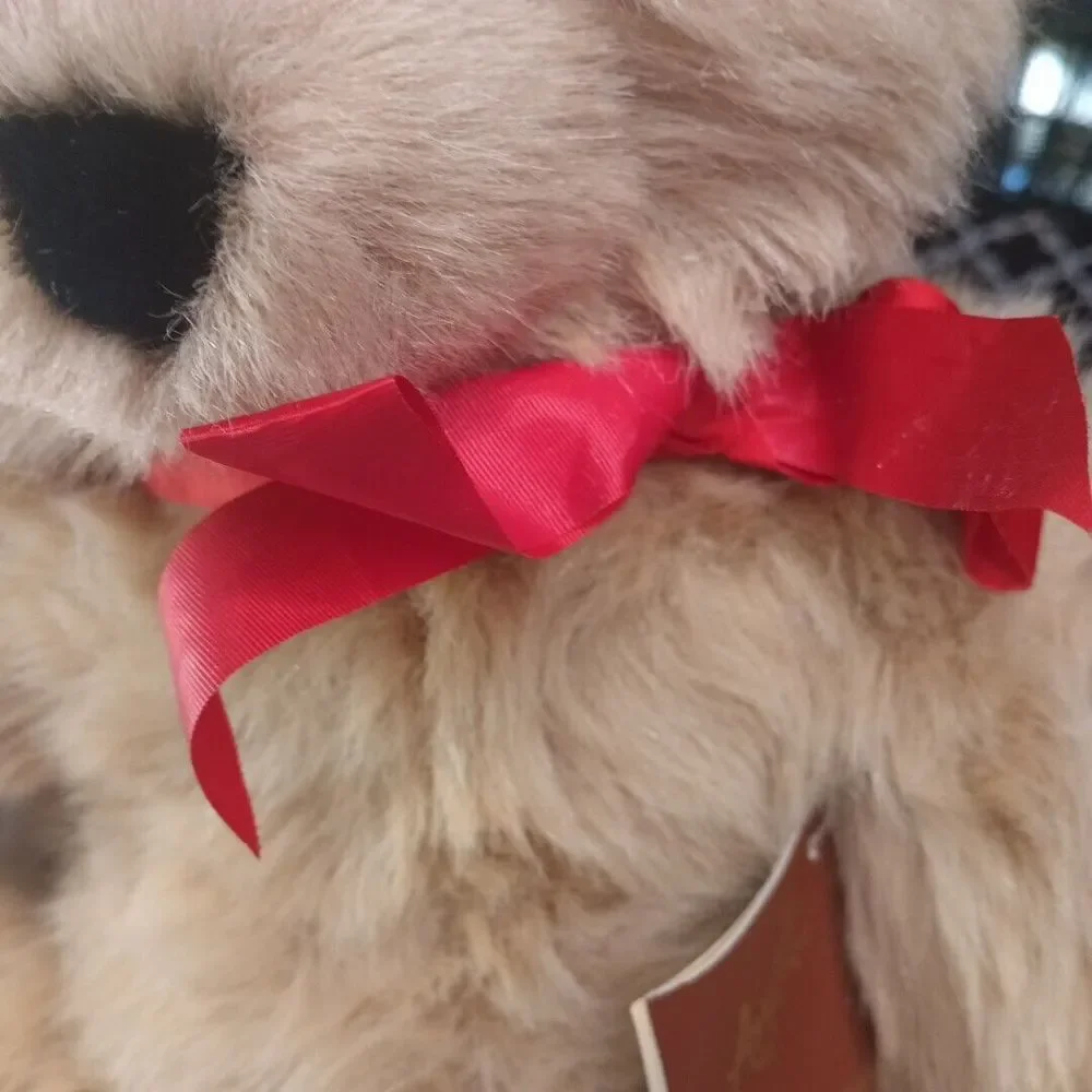 Vintage Applause Avanti Italy Leather Tag Teddy Bear Plush 1990s‎ Ltd 2492/6000